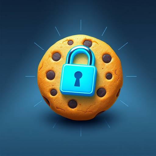 Un icono que representa una galleta (cookie) con un candado, simbolizando la privacidad y la seguridad de los datos.